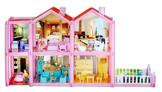 DIY 136 Pcs Doll House, Accessories Included