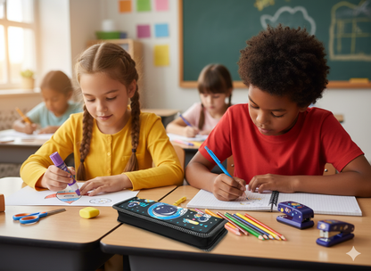 Captain America Pencil Case with Spider-Man Charm