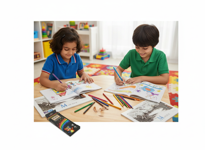 A4 Art Book (Set of 2) – 100 Pages | Premium Drawing & Sketching Pad for Kids, Students & Artists | A4 Size (21 x 29 cm)