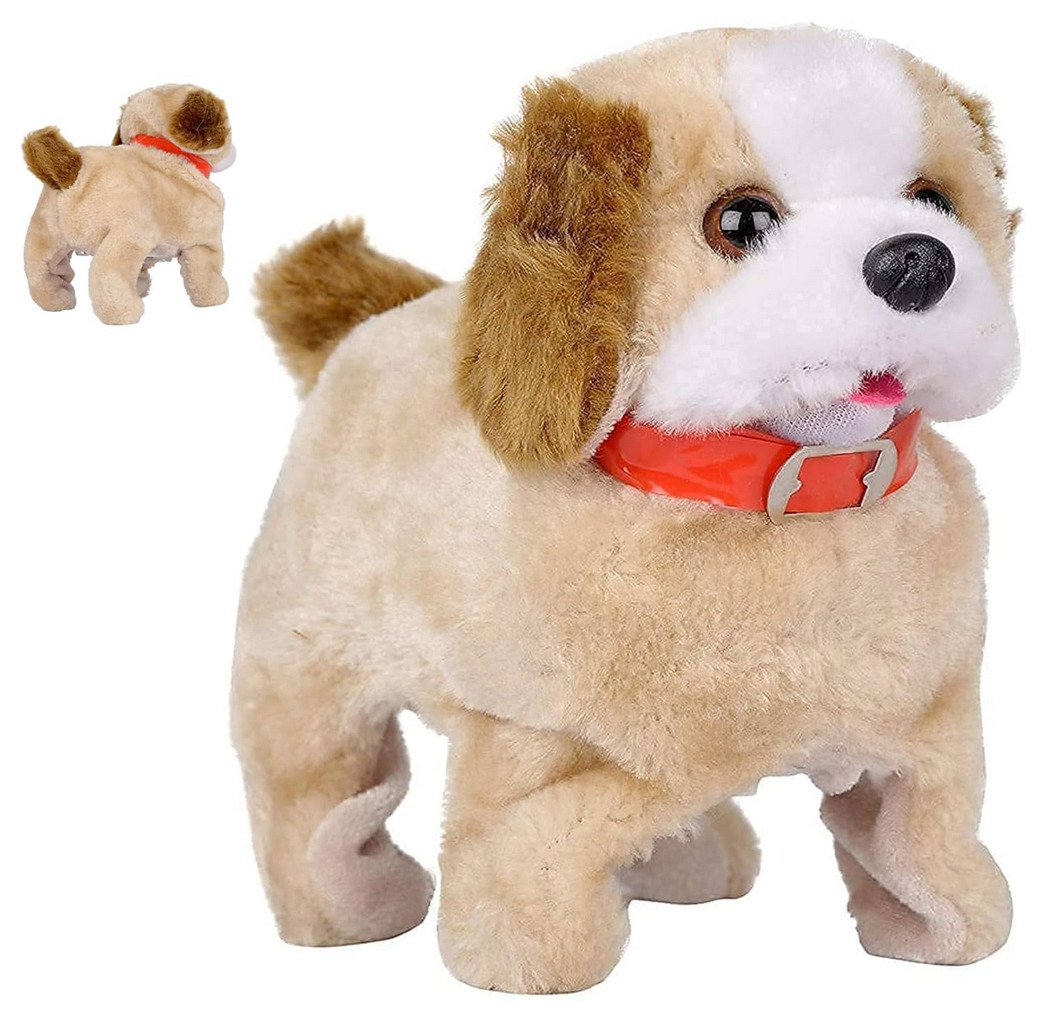 Battery Operated Jumping, Walking & Barking Dog Toy – Soft Plush Puppy with Backflip Action – Interactive Sound & Movement Toy for Kids