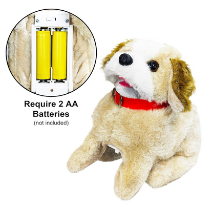 Battery Operated Jumping, Walking & Barking Dog Toy – Soft Plush Puppy with Backflip Action – Interactive Sound & Movement Toy for Kids