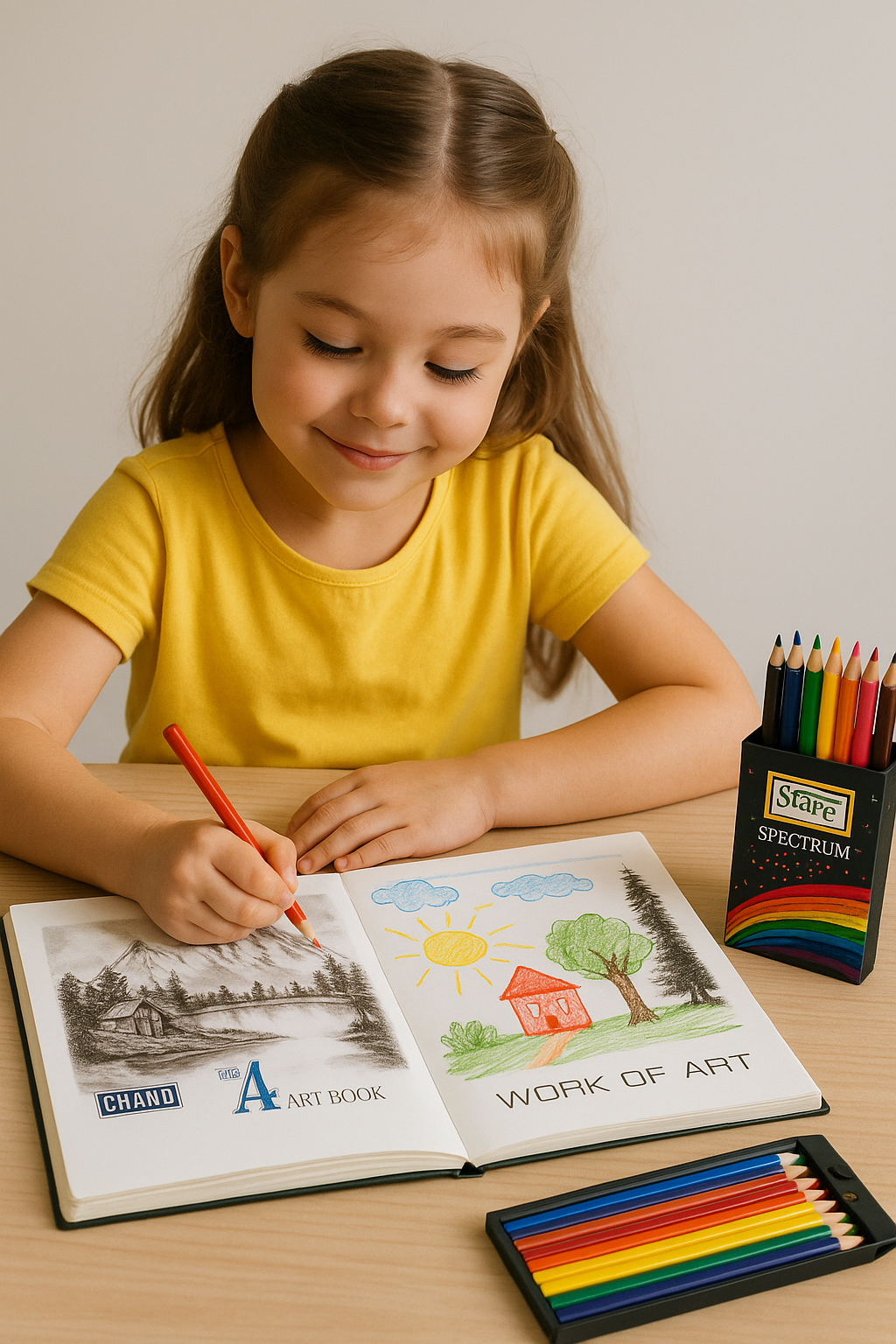 A4 Art Book (Set of 2) – 100 Pages | Premium Drawing & Sketching Pad for Kids, Students & Artists | A4 Size (21 x 29 cm)